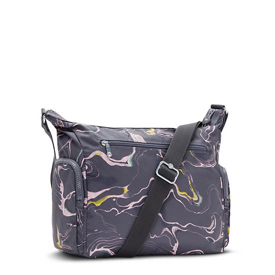 Kipling Gabbie Printed Crossbody Bags Soft Marble | CA 1160IL